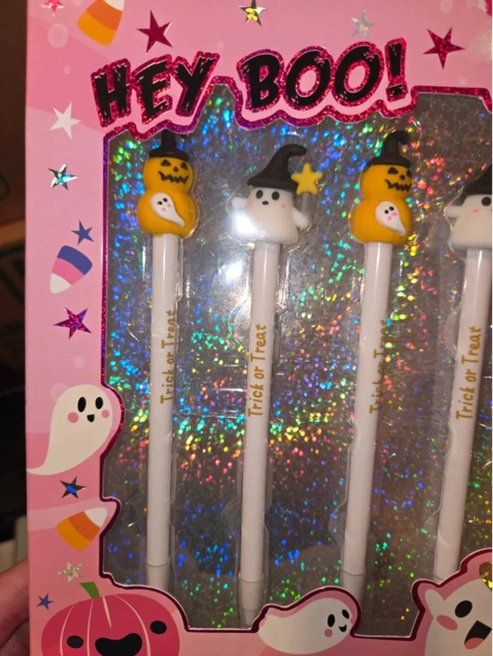 Hey boo ghost pens trick or trade